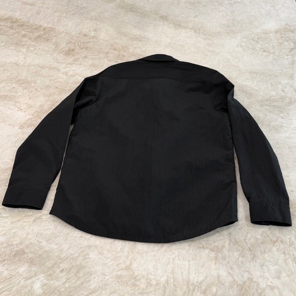 HUGO BOSS | Black Lightweight Nylon Shirt Jacket | Crinkle Texture‎ | Size Small - Picture 5 of 10